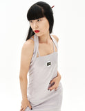 オージーオーディー(OZOD)  ORIENTAL SATIN DRESS_SILVER