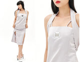 オージーオーディー(OZOD)  ORIENTAL SATIN DRESS_SILVER