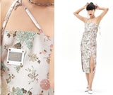 オージーオーディー(OZOD)  ORIENTAL JACQUARD DRESS_SILVER