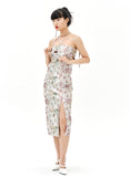 オージーオーディー(OZOD)  ORIENTAL JACQUARD DRESS_SILVER