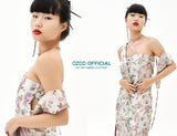 オージーオーディー(OZOD)  ORIENTAL JACQUARD DRESS_SILVER