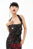 オージーオーディー(OZOD)  ORIENTAL JACQUARD DRESS_BLACK