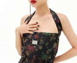 オージーオーディー(OZOD)  ORIENTAL JACQUARD DRESS_BLACK