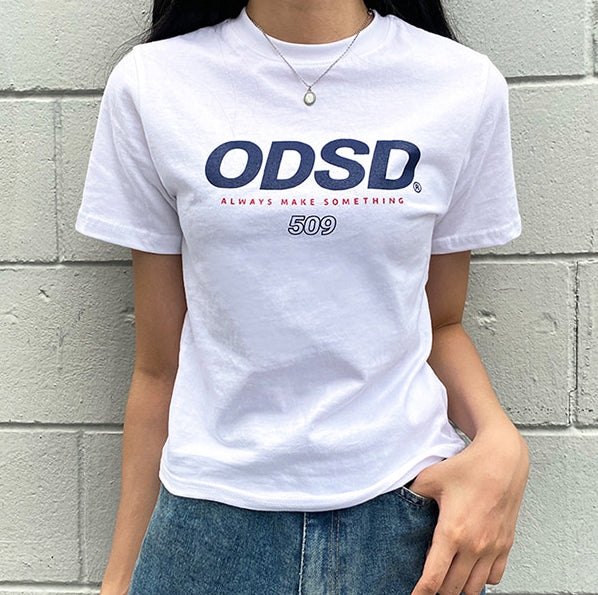 Odd Studio (オッドスタジオ) Odd Studio ODSD LOGO SLIM-FIT T-shirt - WHITE