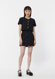 curetty (キュリティー)  C GLITTER TWEED SHORT SLEEVE JACKET_BLACK
