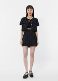 curetty (キュリティー)  C GLITTER TWEED SHORT SLEEVE JACKET_BLACK