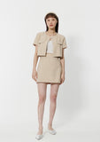 curetty (キュリティー)  C GLITTER TWEED SHORT SLEEVE JACKET_BEIGE