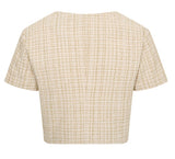 curetty (キュリティー)  C GLITTER TWEED SHORT SLEEVE JACKET_BEIGE