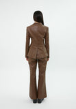 curetty (キュリティー) C LEATHER PRINCESS LINE JACKET_BROWN
