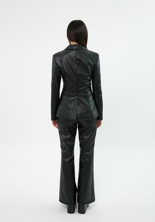 curetty (キュリティー) C LEATHER PRINCESS LINE JACKET_BLACK