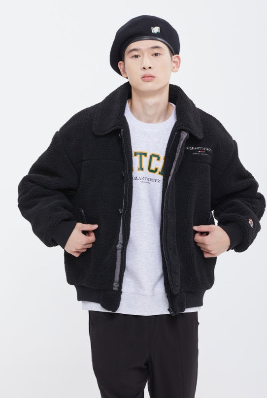 ロマンティッククラウン(ROMANTIC CROWN)  FLEECE BOMBER JACKET_BLACK