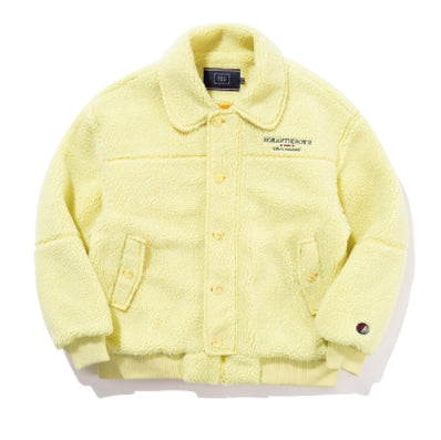 ロマンティッククラウン(ROMANTIC CROWN)  FLEECE BOMBER JACKET_LIGHT YELLOW