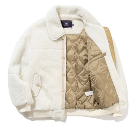 ロマンティッククラウン(ROMANTIC CROWN)  FLEECE BOMBER JACKET_OATMEAL