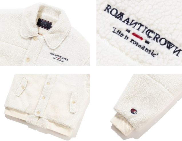 ロマンティッククラウン(ROMANTIC CROWN)  FLEECE BOMBER JACKET_OATMEAL