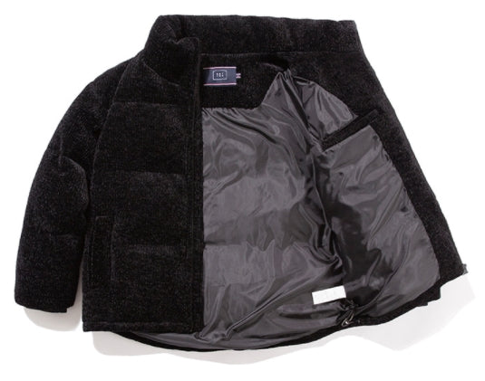 ロマンティッククラウン(ROMANTIC CROWN)  KNIT VELVET DOWN PARKA_BLACK