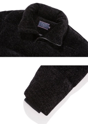 ロマンティッククラウン(ROMANTIC CROWN)  KNIT VELVET DOWN PARKA_BLACK