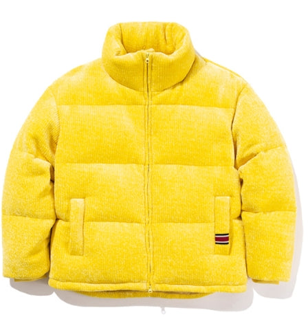 ロマンティッククラウン(ROMANTIC CROWN) KNIT VELVET DOWN PARKA_YELLOW GREEN