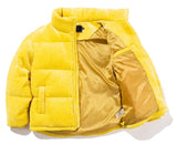 ロマンティッククラウン(ROMANTIC CROWN) KNIT VELVET DOWN PARKA_YELLOW GREEN