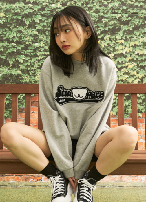 AQO_studiospace(アコスタジオスペース)    AQO VARSITY LOGO SWEATSHIRTS GRAY