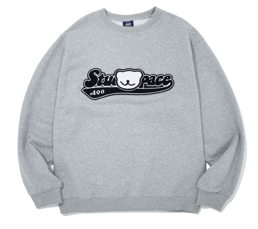 AQO_studiospace(アコスタジオスペース)    AQO VARSITY LOGO SWEATSHIRTS GRAY