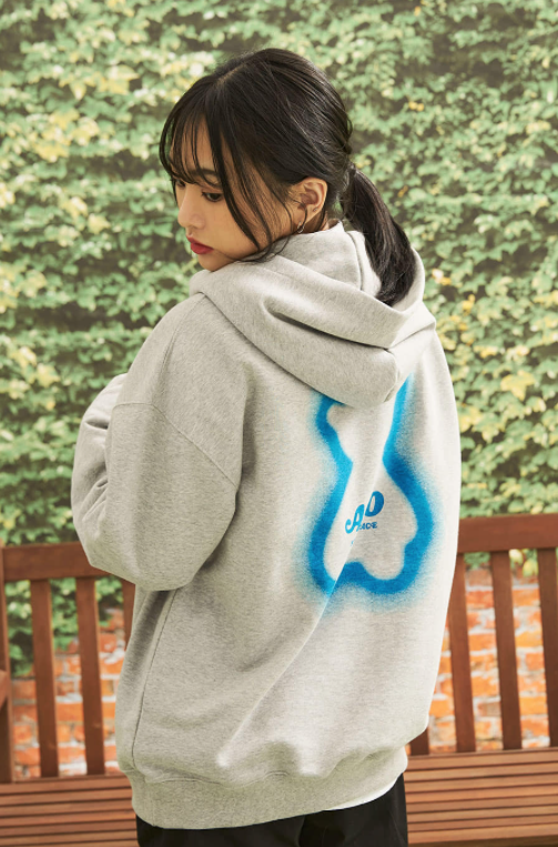 AQO_studiospace(アコスタジオスペース)    AQO SHINING BEAR HOODIE GRAY