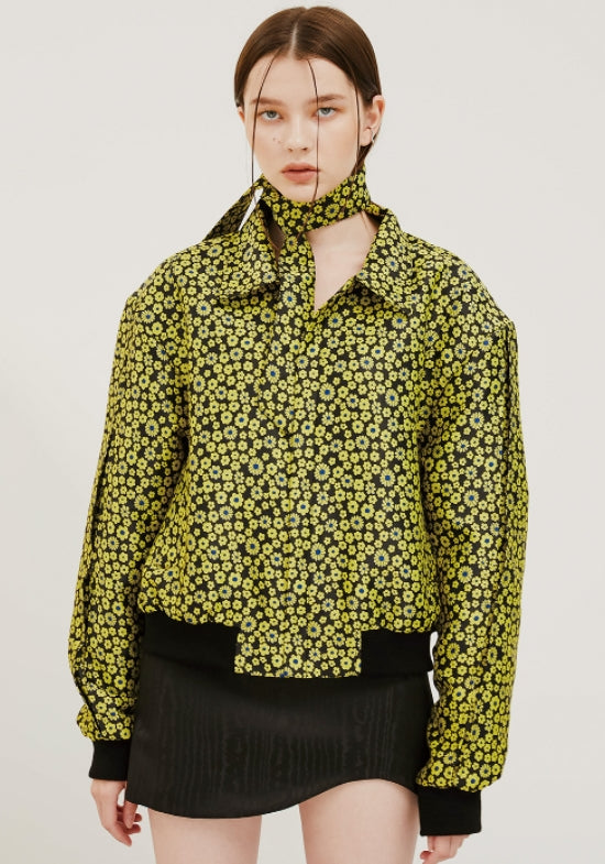 イーエスシースタジオ(ESC STUDIO) scarf blouson(flower)