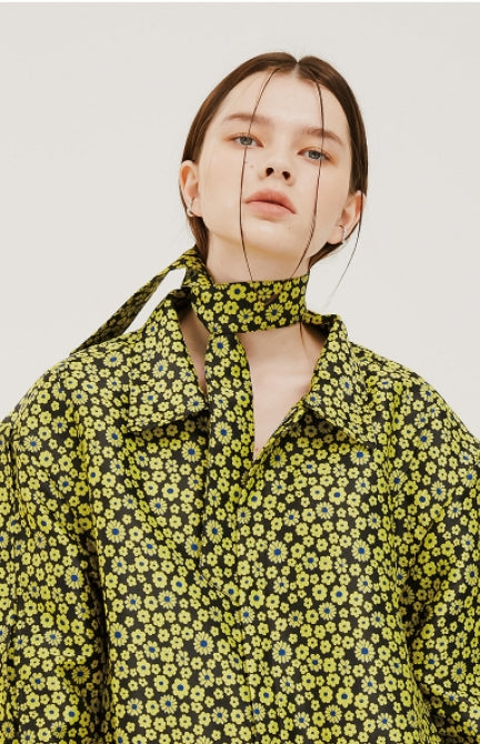 イーエスシースタジオ(ESC STUDIO) scarf blouson(flower)