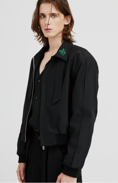 イーエスシースタジオ(ESC STUDIO) scarf blouson(black)