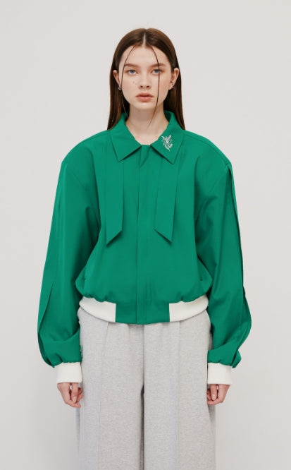 イーエスシースタジオ(ESC STUDIO) scarf blouson(green)