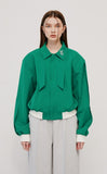 イーエスシースタジオ(ESC STUDIO) scarf blouson(green)