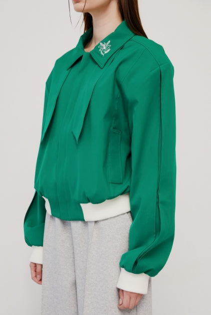 イーエスシースタジオ(ESC STUDIO) scarf blouson(green)