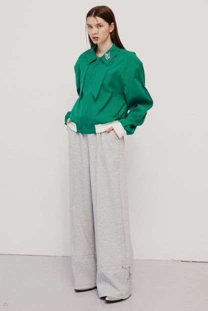 イーエスシースタジオ(ESC STUDIO) scarf blouson(green)