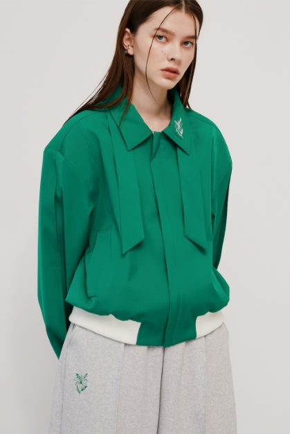 イーエスシースタジオ(ESC STUDIO) scarf blouson(green)
