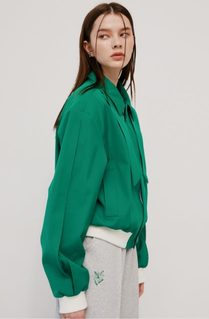 イーエスシースタジオ(ESC STUDIO) scarf blouson(green)
