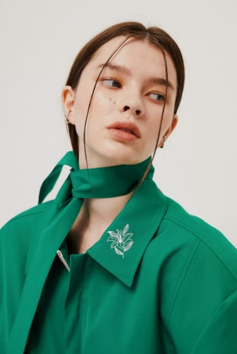 イーエスシースタジオ(ESC STUDIO) scarf blouson(green)