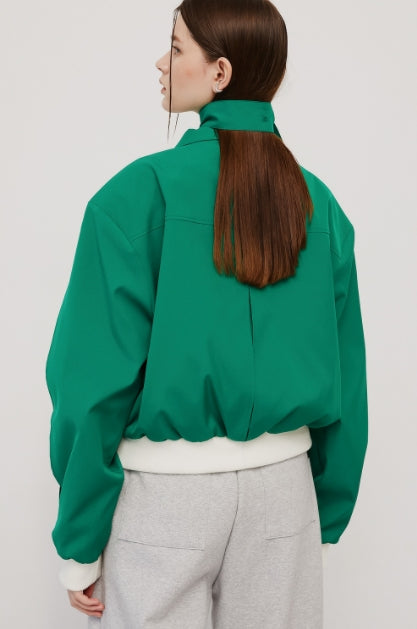 イーエスシースタジオ(ESC STUDIO) scarf blouson(green)