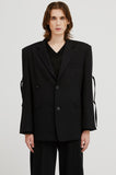 イーエスシースタジオ(ESC STUDIO) slit blazer(black)