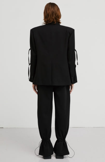 イーエスシースタジオ(ESC STUDIO) slit blazer(black)
