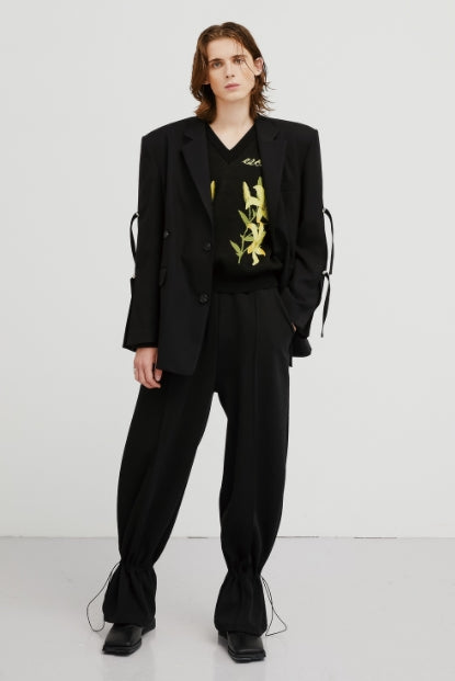 イーエスシースタジオ(ESC STUDIO) slit blazer(black)