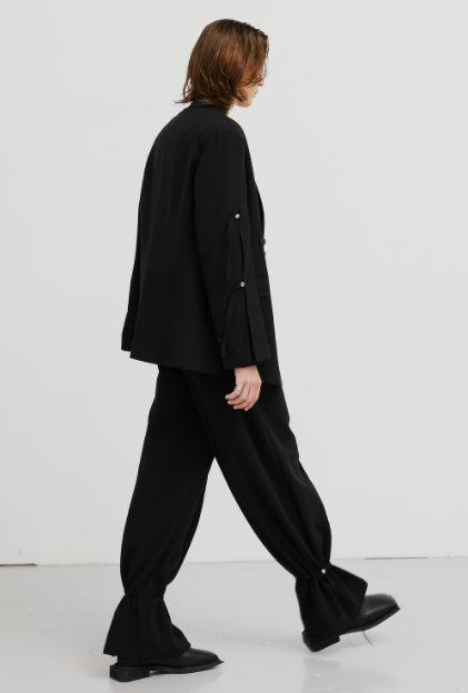 イーエスシースタジオ(ESC STUDIO) slit blazer(black)