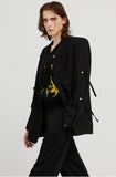 イーエスシースタジオ(ESC STUDIO) slit blazer(black)