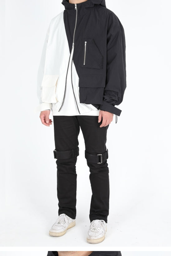 ランベルシオ(LANG VERSIO) 323 Half-and-Half Windbreaker Jacket (Windbreaker)