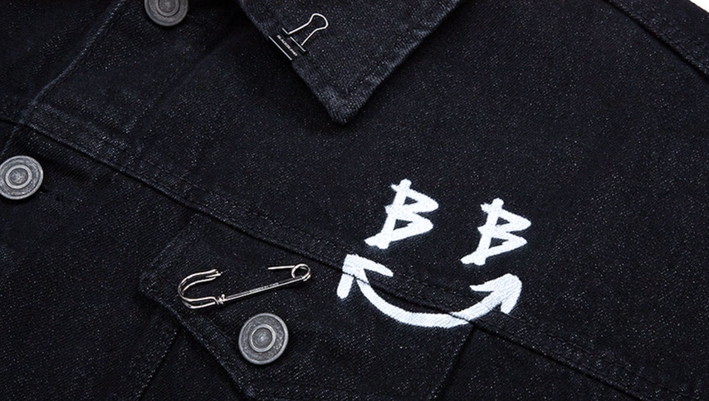 ブラックブロンド(BLACKBLOND) BBD Smile Logo Denim Jacket (Black)