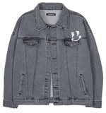 ブラックブロンド(BLACKBLOND) BBD Smile Logo Denim Jacket (Dark Gray)