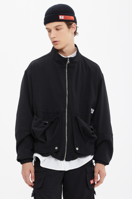 ベドインベド(BADINBAD) FRONT BIG POCKET WINDBREAKER_BLACK