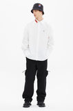 ベドインベド(BADINBAD) LOGO OXFORD SHIRT_WHITE