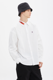ベドインベド(BADINBAD) LOGO OXFORD SHIRT_WHITE