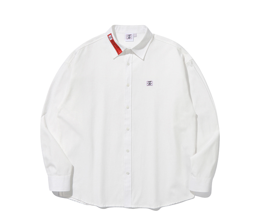 ベドインベド(BADINBAD) LOGO OXFORD SHIRT_WHITE