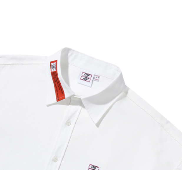 ベドインベド(BADINBAD) LOGO OXFORD SHIRT_WHITE
