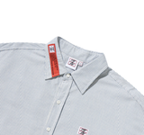 ベドインベド(BADINBAD) LOGO STRIPE OXFORD SHIRT_BLUE